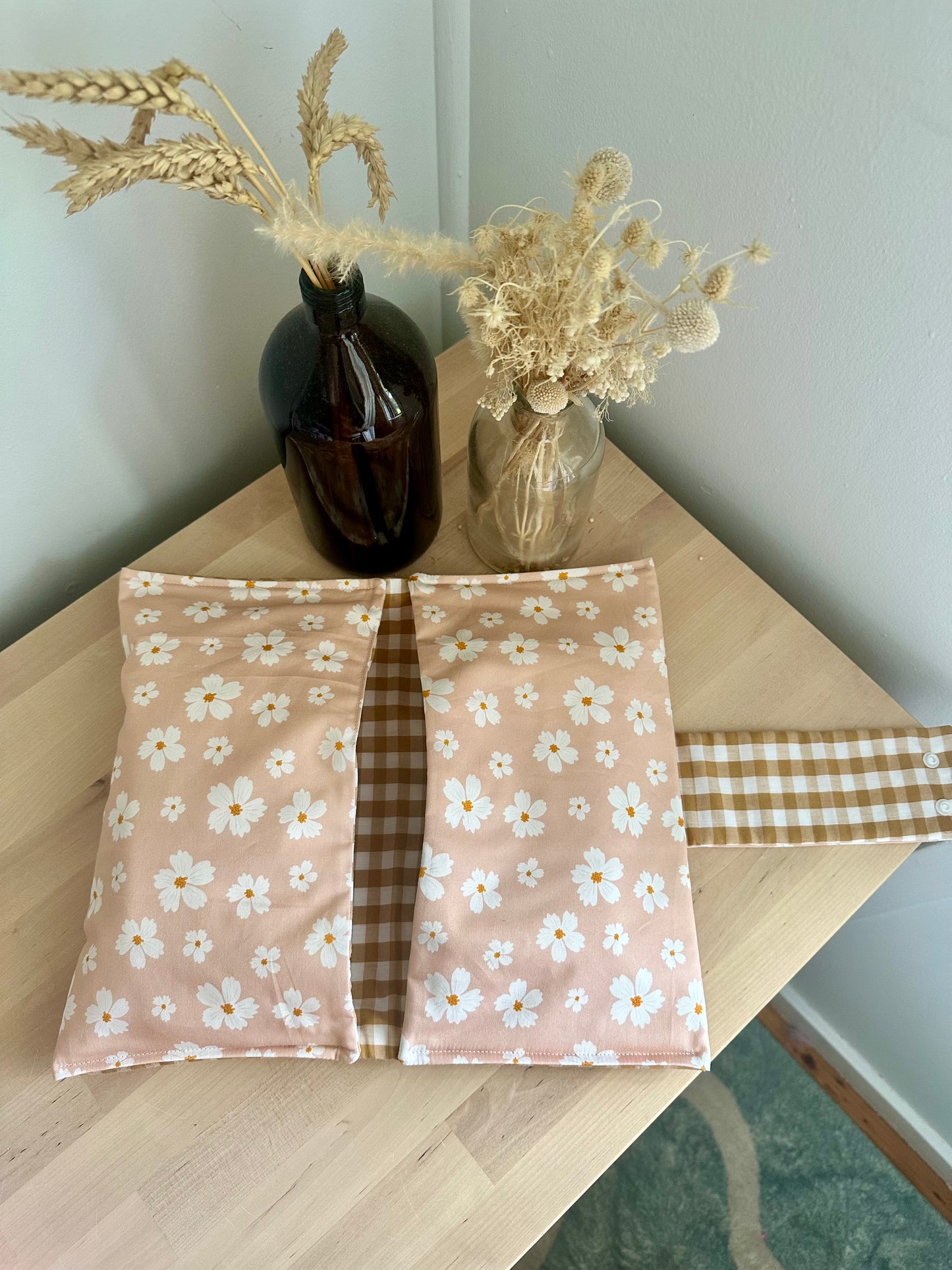 Peach Floral Nappy Clutch