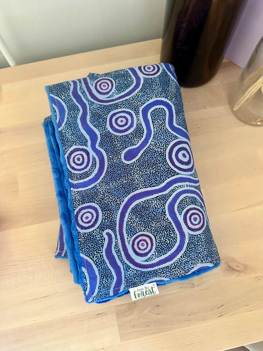 Deep Blue Pram Minky