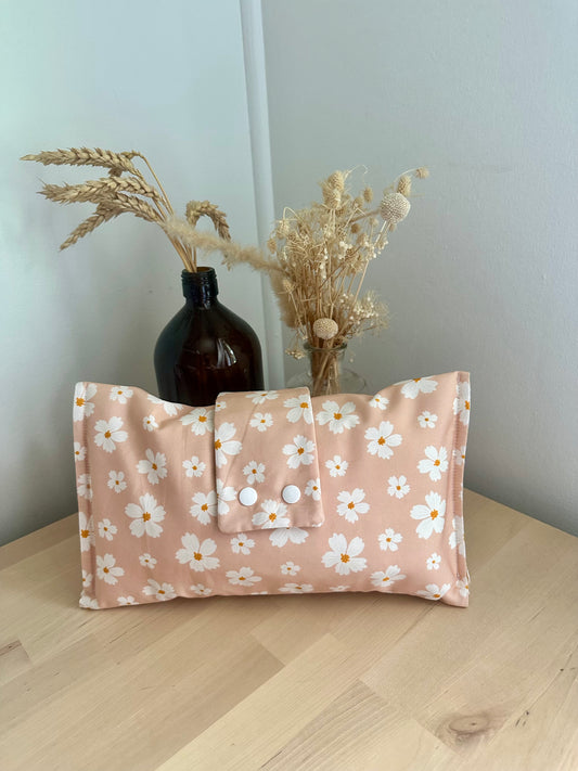 Peach Floral Nappy Clutch