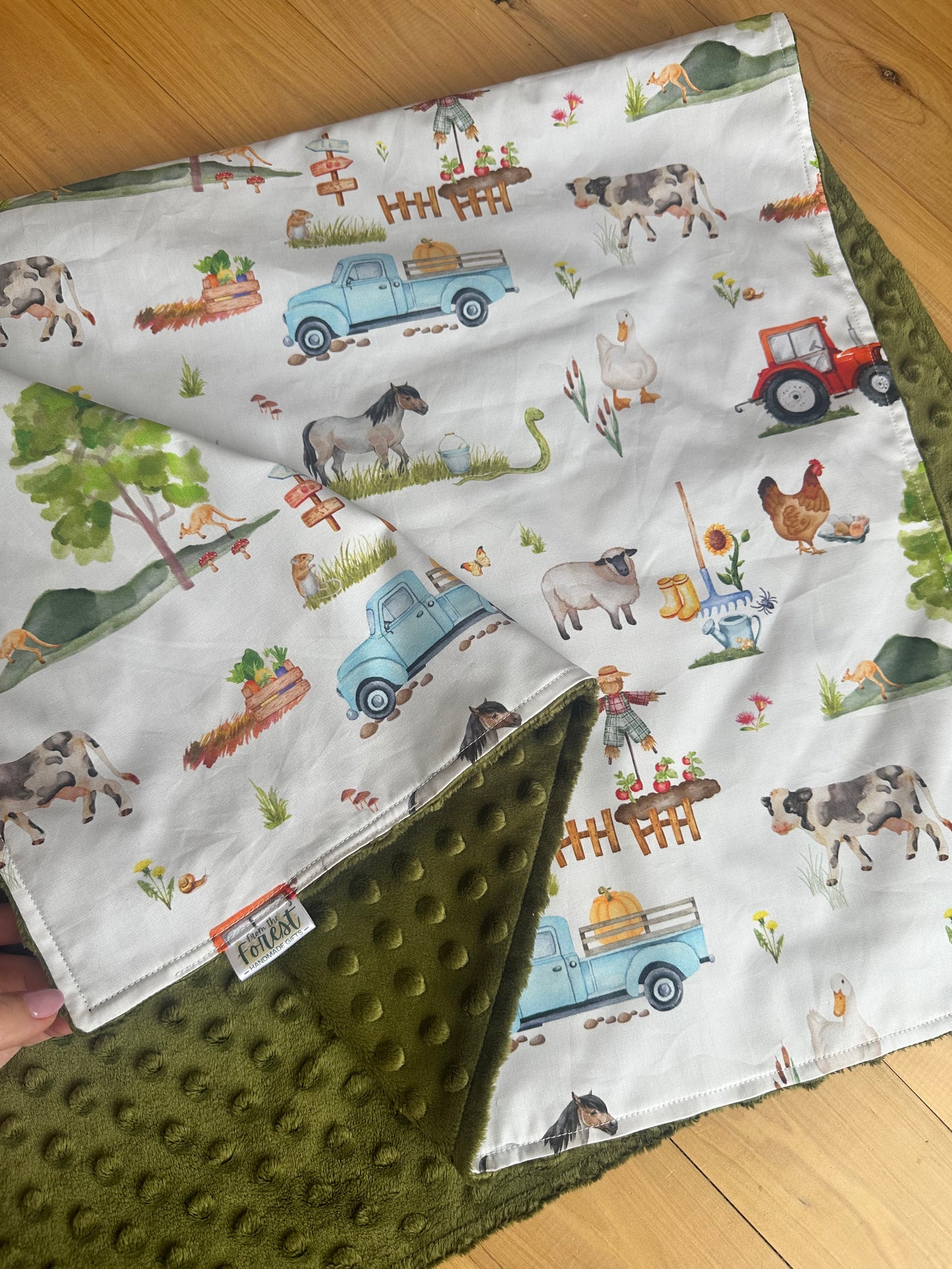 On the Farm Minky Blanket
