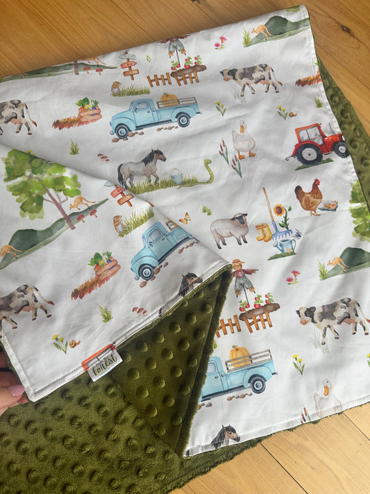 On the Farm Minky Blanket