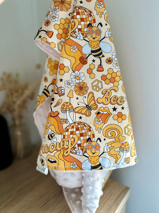 Retro Bee Minky Blanket