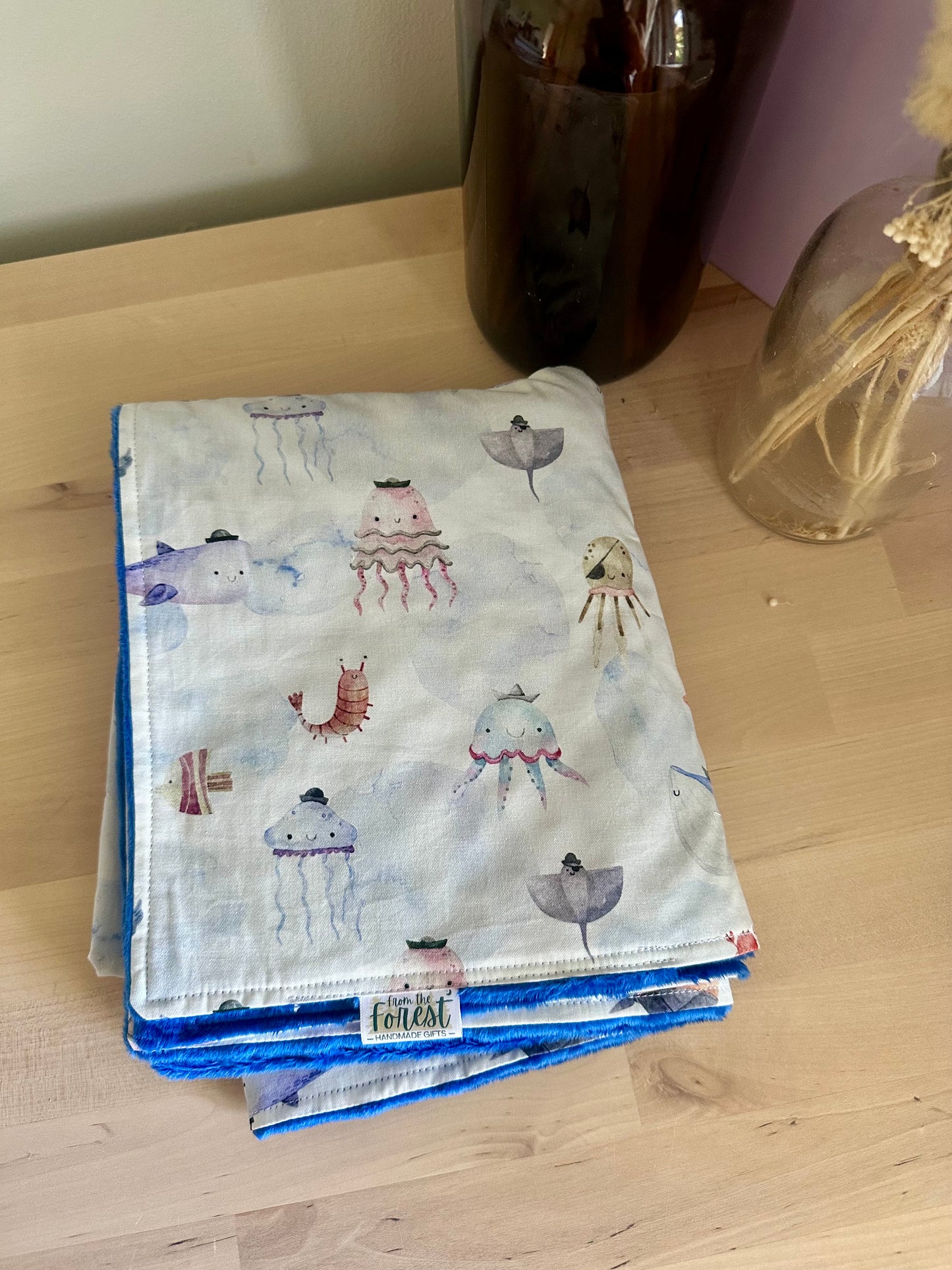 Sea life Pram Minky