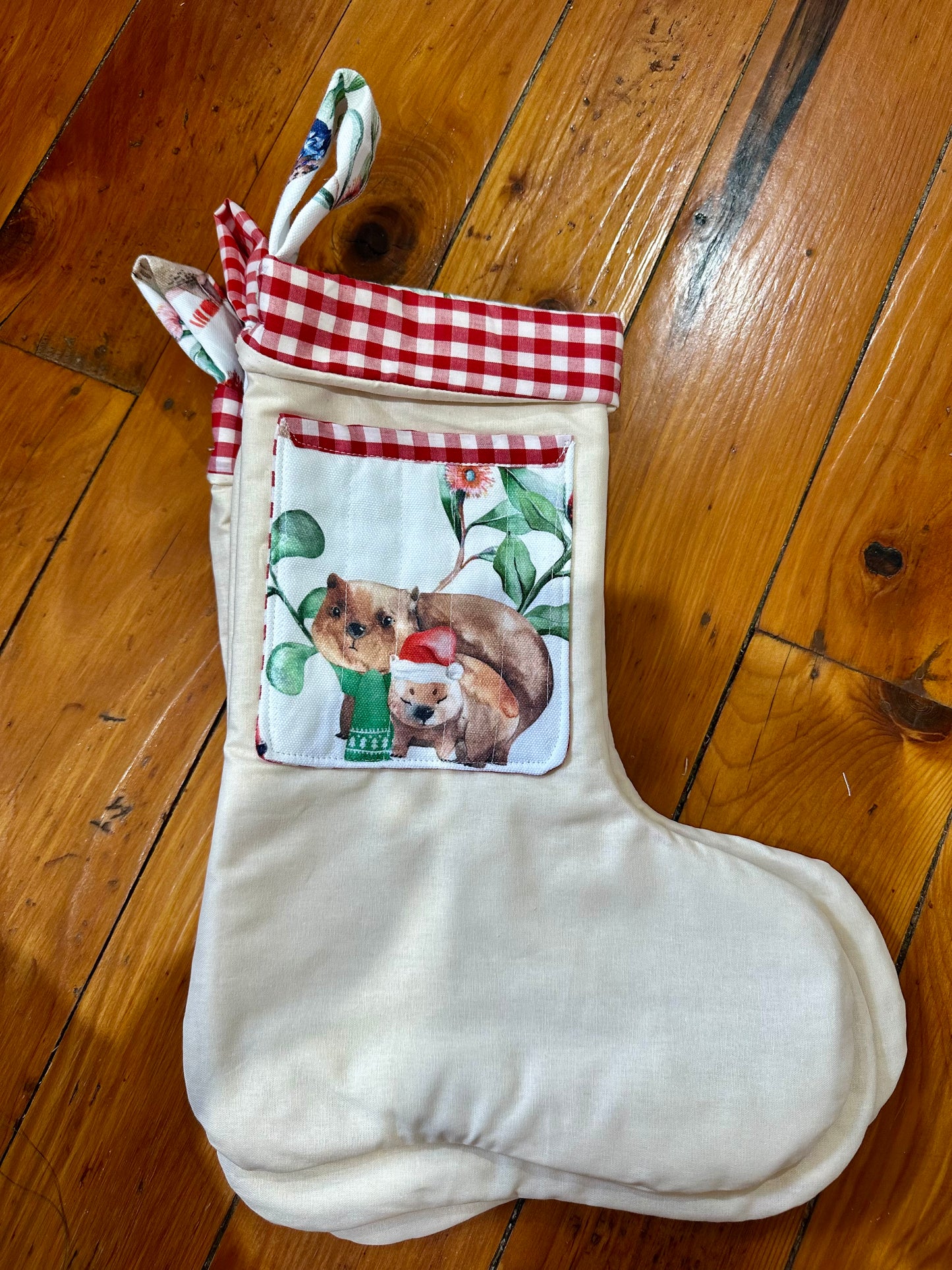 Aussie Wombat Christmas Stocking