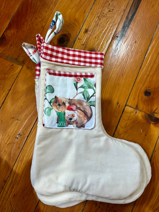 Aussie Wombat Christmas Stocking