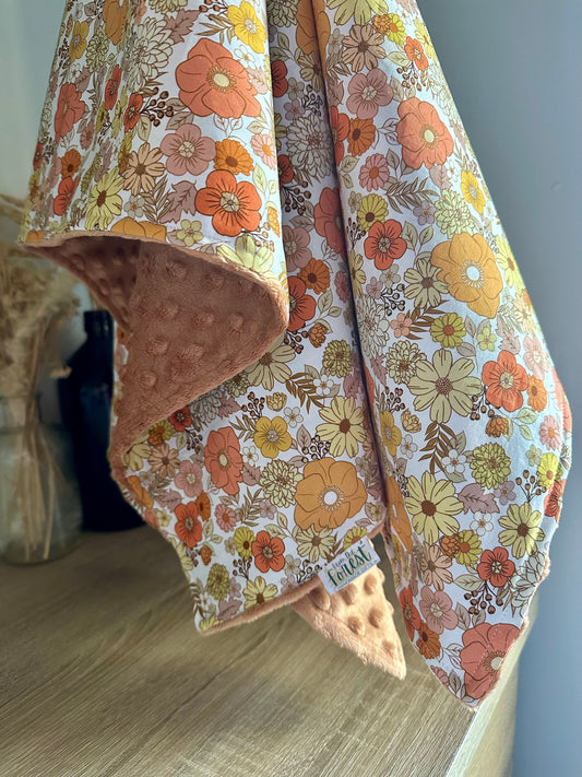 Paloma Orange Minky Blanket