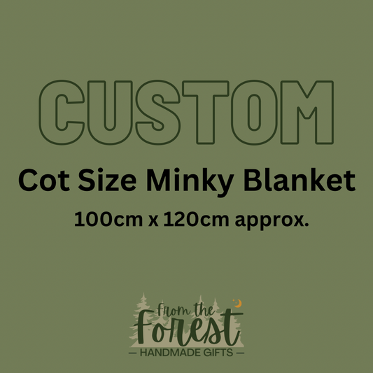 CUSTOM - Cot Minky Blanket